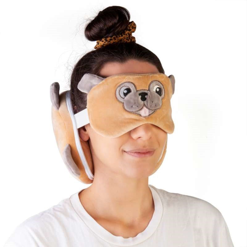 Travel Mask & Pillow - Smoosho's Pals Pug
