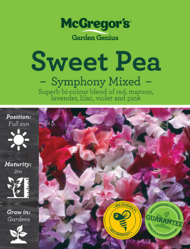 McGregor's Sweet Pea Symphony Mix Flower Seed Packet