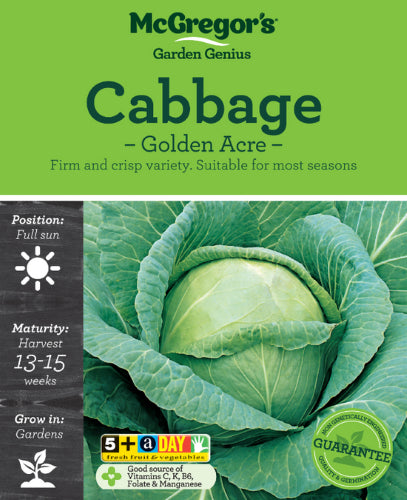 McGregor's Cabbage Gold Acre Vegetable Seed Packet