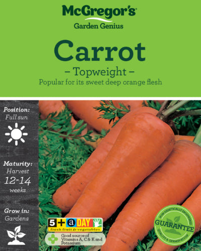 McGregor's Carrot Topweight Vegetable Seed Packet