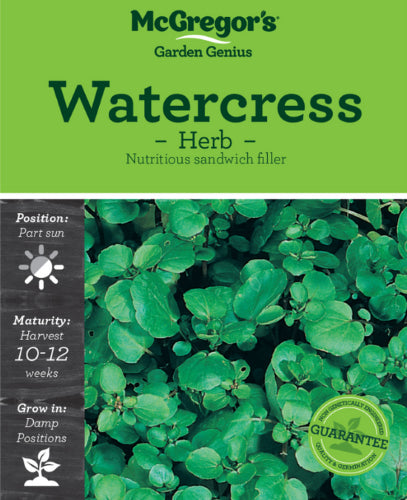 McGregor's Herb Water Cress Seed Packet