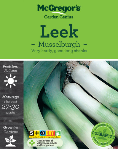 McGregor's Leek Musselburgh Vegetable Seed Packet