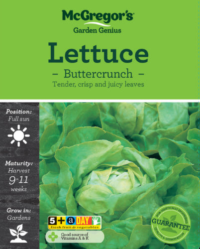 McGregor's Lettuce Buttercrunch Vegetable Seed Packet