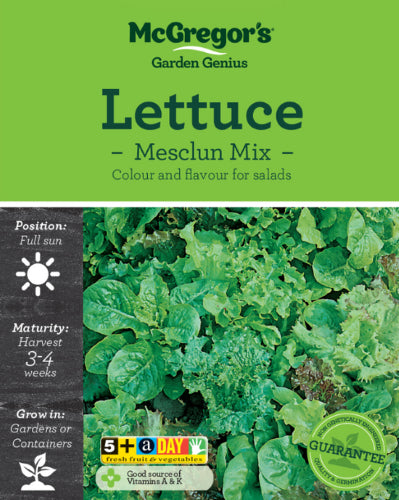 McGregor's Lettuce Mesclun Mix Vegetable Seed Packet