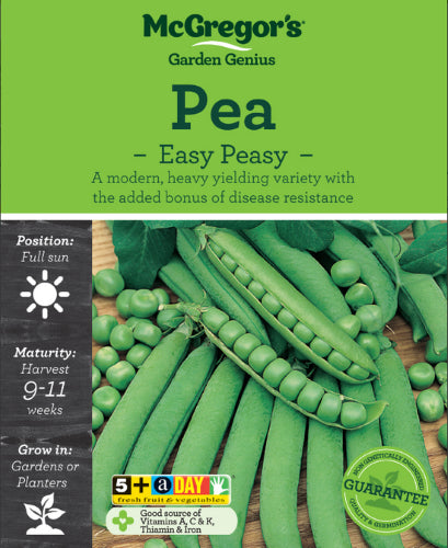 McGregor's Peas Easy Peasy Vegetable Seed Packet