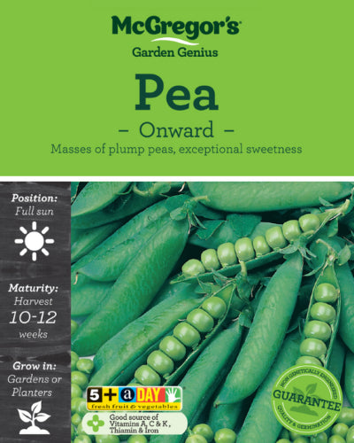 McGregor's Peas Onward Vegetable Seed Packet