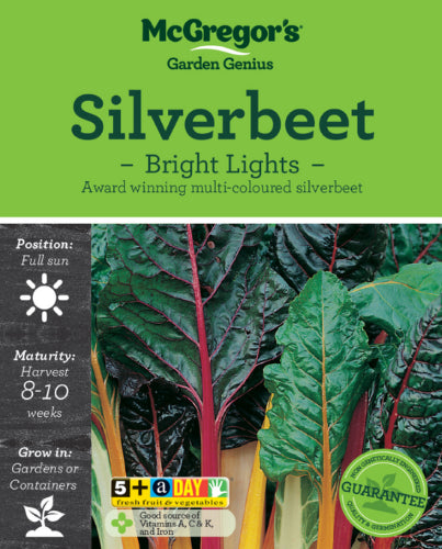 McGregor's Silverbeet Bright Lights Vegetable Seed Packet