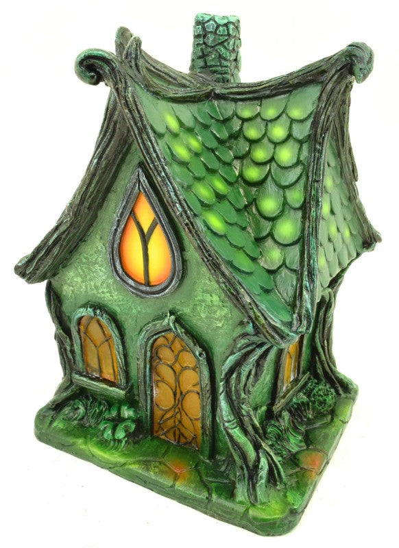 Ornament - Fairy Cottage with LED Lights (11.7 × 10.8 x 16cm)