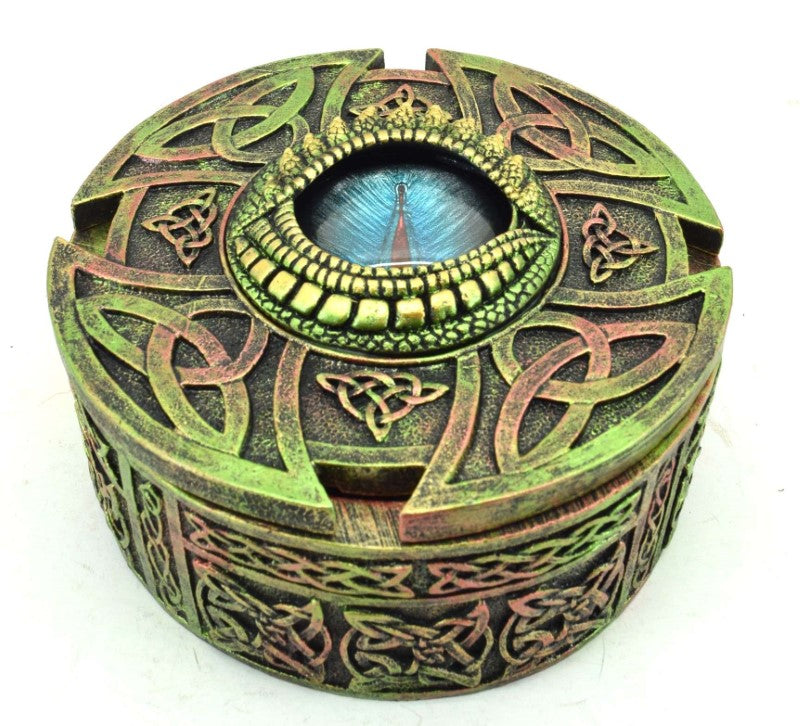 Trinket Box - Celtic Dragon Eye (11.7 × 11.7 x 6cm)