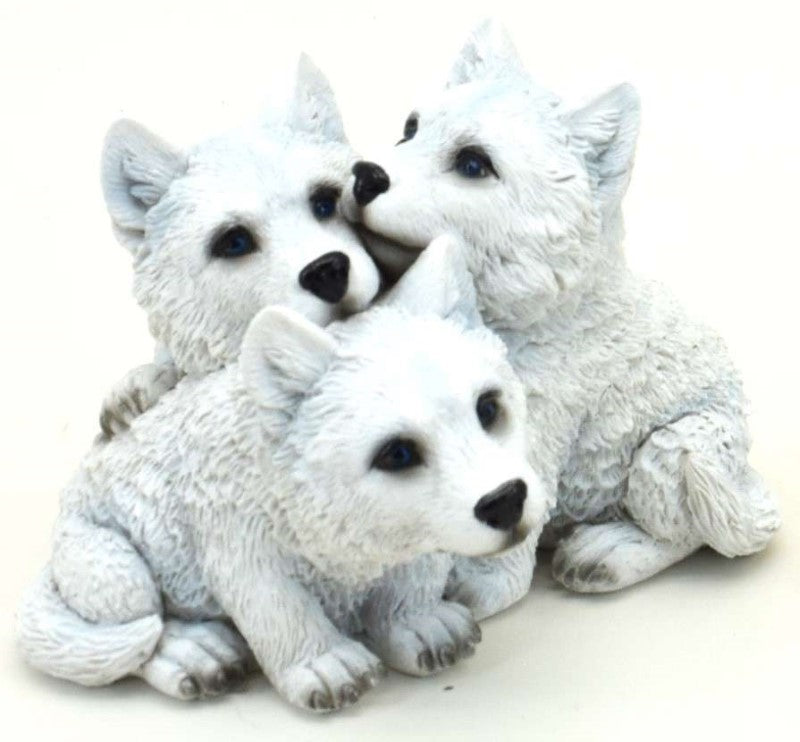 Figurines - Wolf Pups ( 9.5 x 8 x 6.8cm)