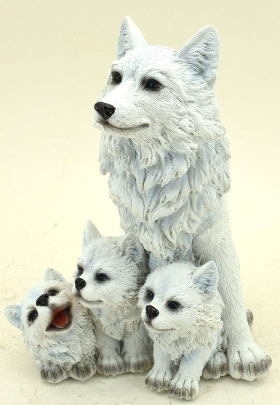 Figurines - Mother Wolf with Pups (9.8 × 9.3 x 13CM)