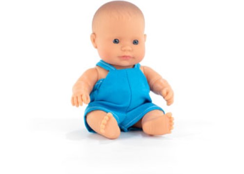Miniland -My Friends & Me Caucasian Boy Baby Doll 21Cm