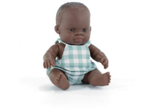Miniland -My Friends & Me African Boy Baby Doll 21 Cm