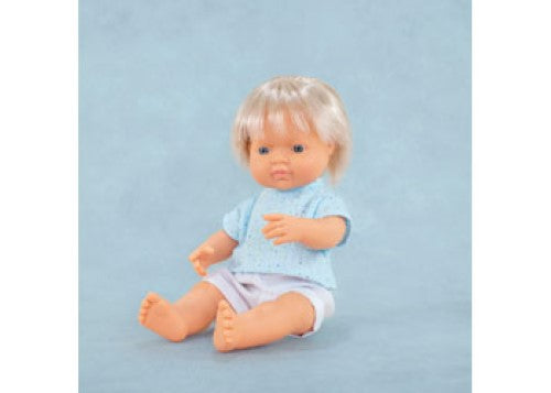 Miniland -My Friends & Me Baby Doll Blond Boy 38Cm