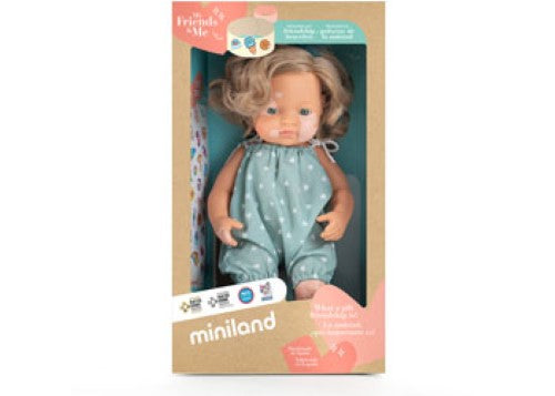 Miniland -My Friends & Me Baby Doll Girl W/Vitiligo 38Cm