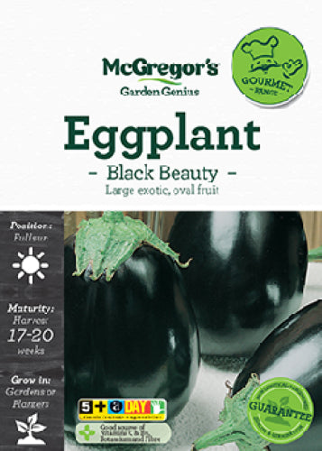 McGregor's Egg Plant Black Beauty Specialty Seeds Packet