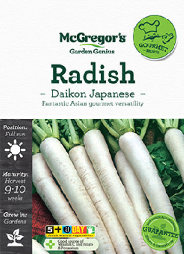McGregor's Radish Daikon Specialty Seeds Packet