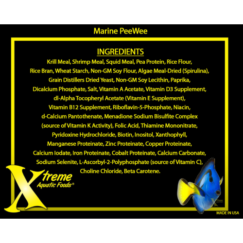 Aquatic Food Xtreme Marine Peewee 1.5mm Pellet 141g