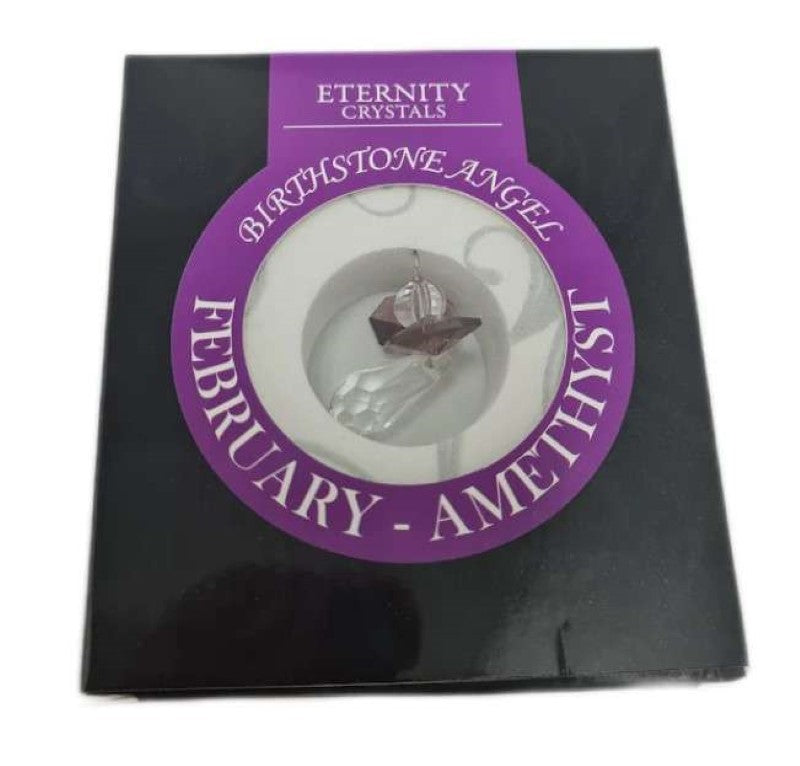 Birthstone Suncatcher - Eternity Crystals Feb 10.2 x 7 x 1.6cm (Set of 2)