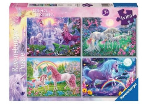 Ravensburger - Magical Unicorns 4x100p