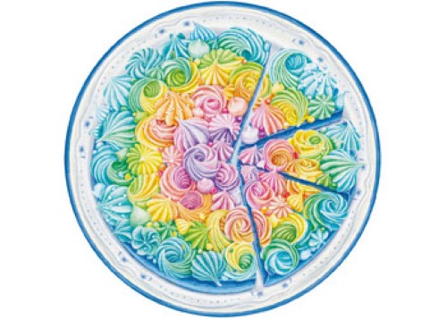 Ravensburger - Rainbow Cake Circle Puzzle 500pC