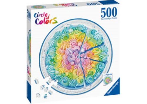 Ravensburger - Rainbow Cake Circle Puzzle 500pC