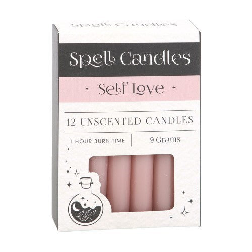 Set of 12 Self Love Unscented Spell Candles