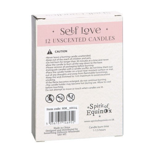 Set of 12 Self Love Unscented Spell Candles