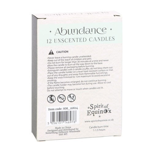 Set of 12 Abundance Unscented Spell Candles