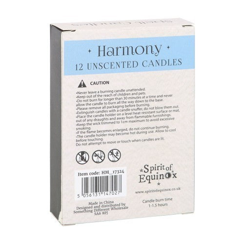 Set of 12 Harmony Unscented Spell Candles