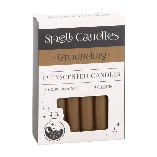 Set of 12 Grounding Unscented Spell Candles