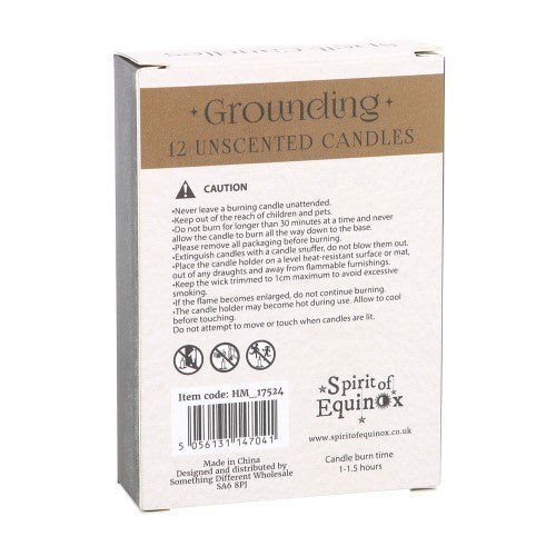 Set of 12 Grounding Unscented Spell Candles