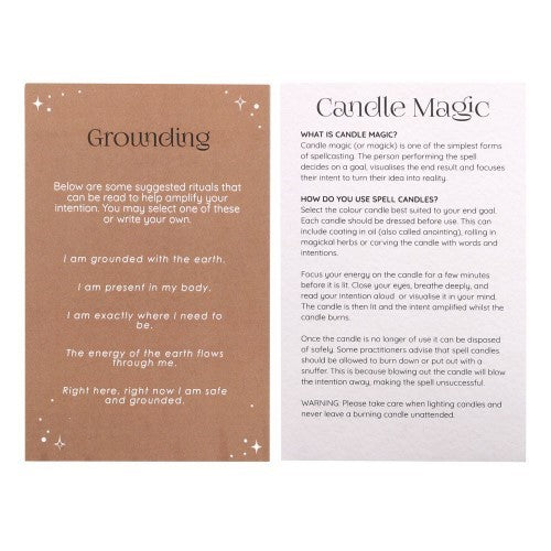 Set of 12 Grounding Unscented Spell Candles