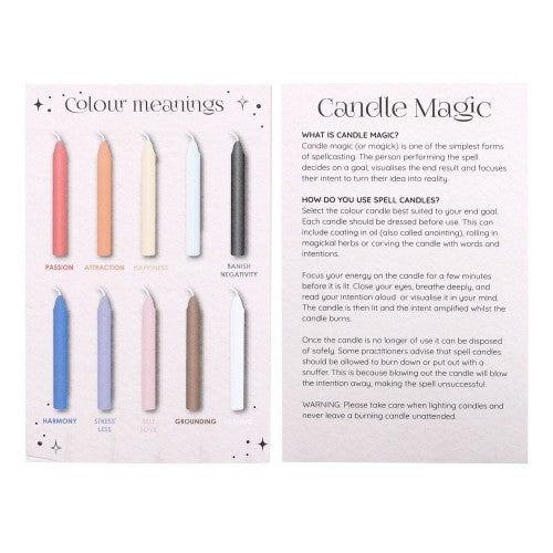 Set of 12 Mixed Colour Unscented Spell Candles