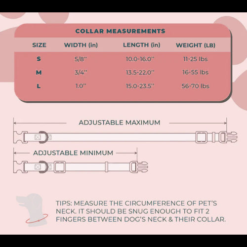 Dog Spring Floral Collar - Sml 25-40cm