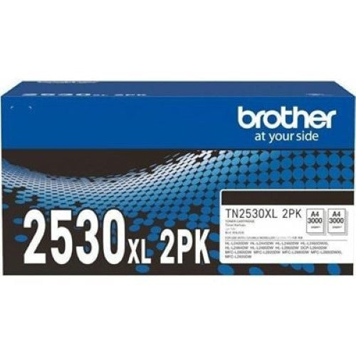 Brother TN2530XL Black Toner 2 Pack (TN2530XL2PK)
