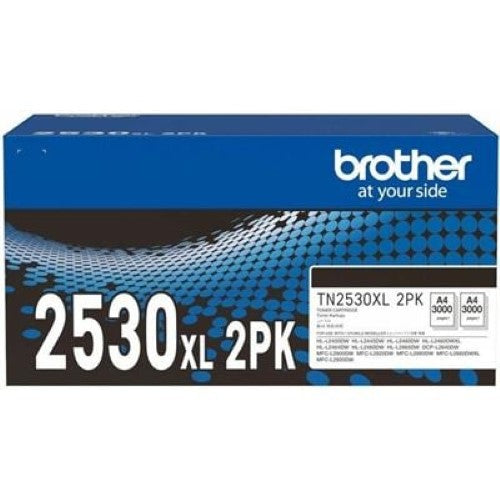 Brother TN2530XL Black Toner 2 Pack (TN2530XL2PK)