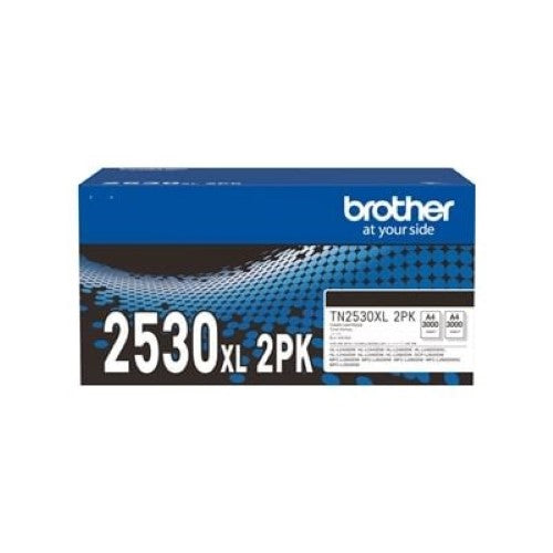 Brother TN2530XL Black Toner 2 Pack (TN2530XL2PK)
