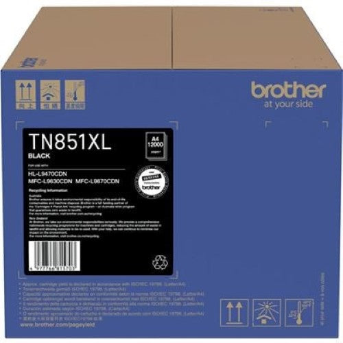 Brother TN851XLBK XL Black Toner Cartridge (TN851XLBK)