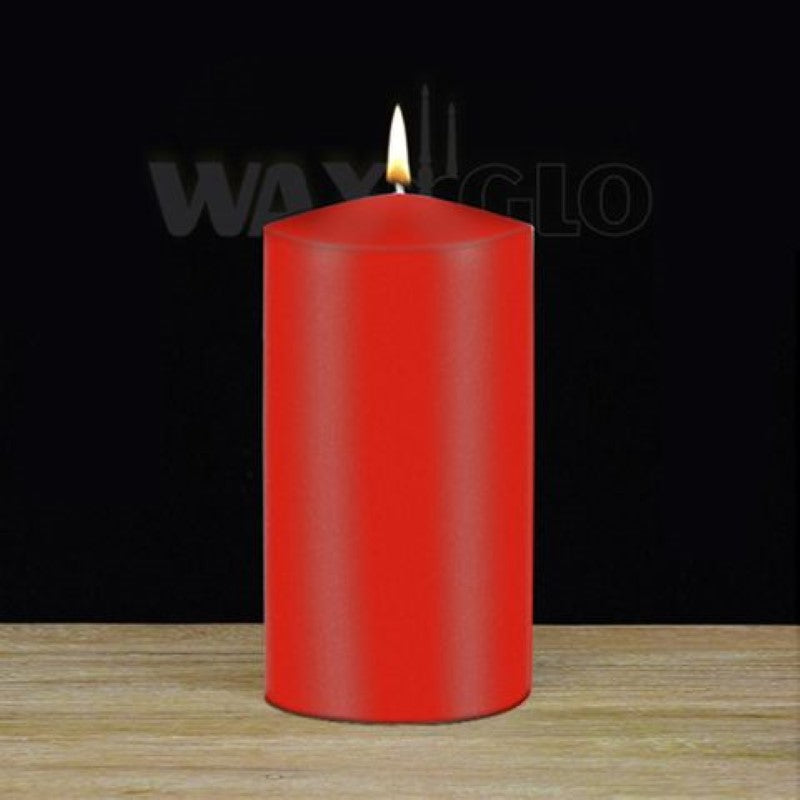 Candle - 75x150mm Unwrapped Cylinder -Red