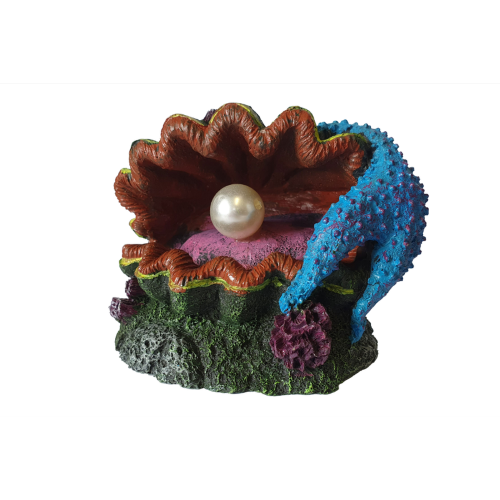 Aquatic Ornament Oyster shell with pearl