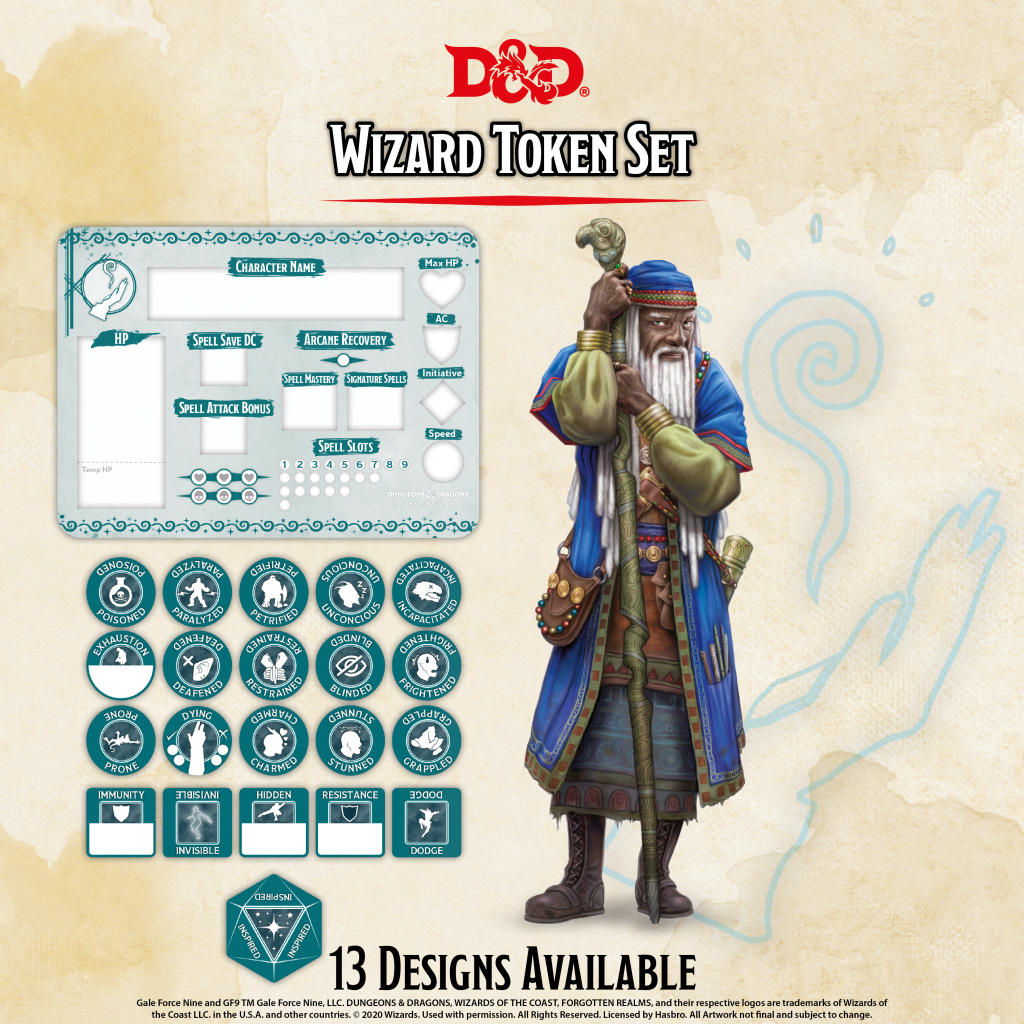 D&D: Class Token Set - Wizard