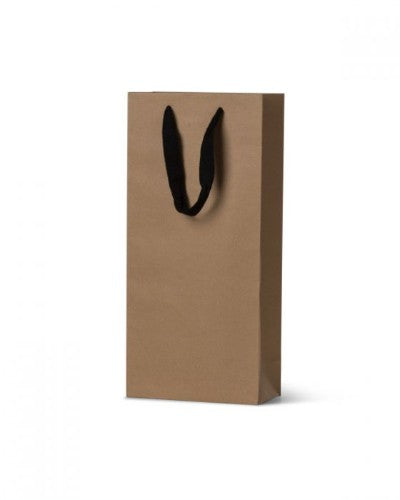 Paper Bag Deluxe Brown Kraft Double Wine Bag - (100 Bags) 39 x 18cm
