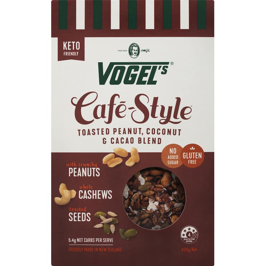 Vogels Cafe Style Muesli Keto Friendly Peanut & Cacao 400g