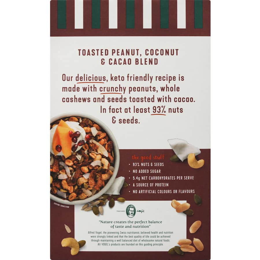 Vogels Cafe Style Muesli Keto Friendly Peanut & Cacao 400g