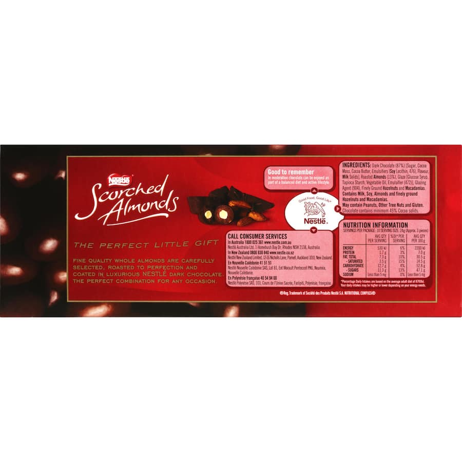 Nestlé Scorched Almonds Dark Chocolate Box 240g