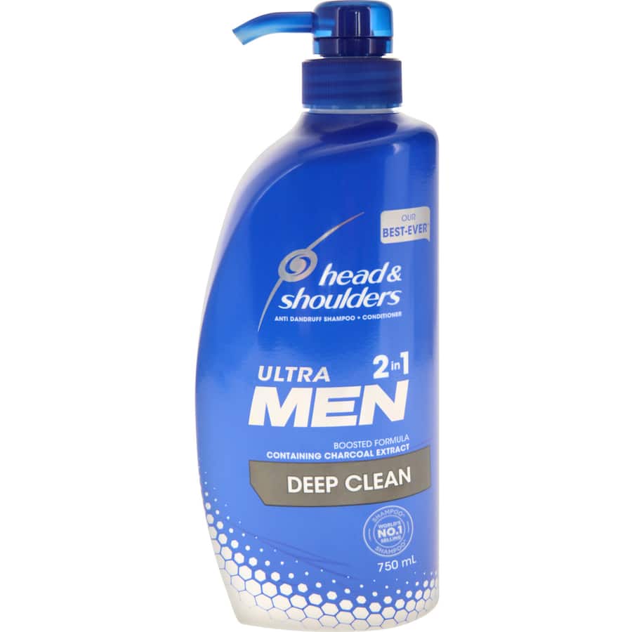 Head & Shoulders Ultra Men 2 In 1 Shampoo & Conditioner Deep Clean 750mL