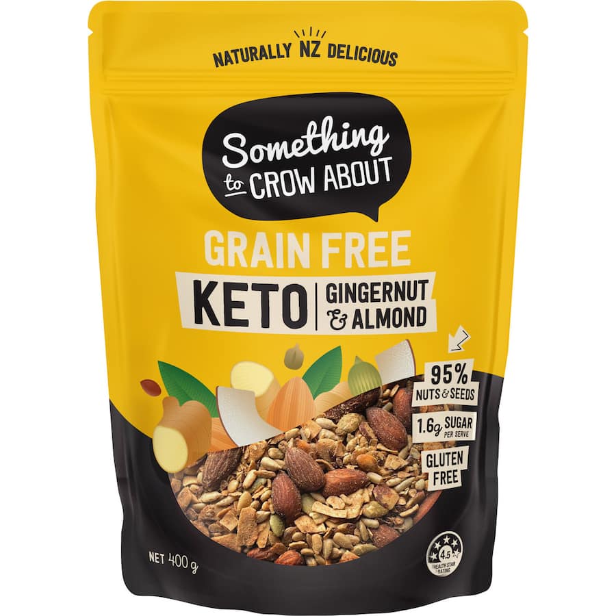 Something To Crow About Muesli Keto Gingernut & Almond 400g