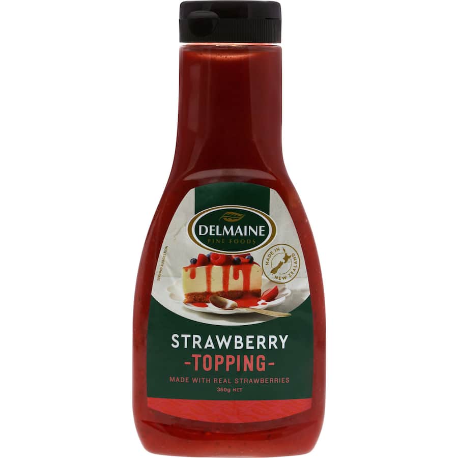 Delmaine Strawberry Topping Bottle 360g