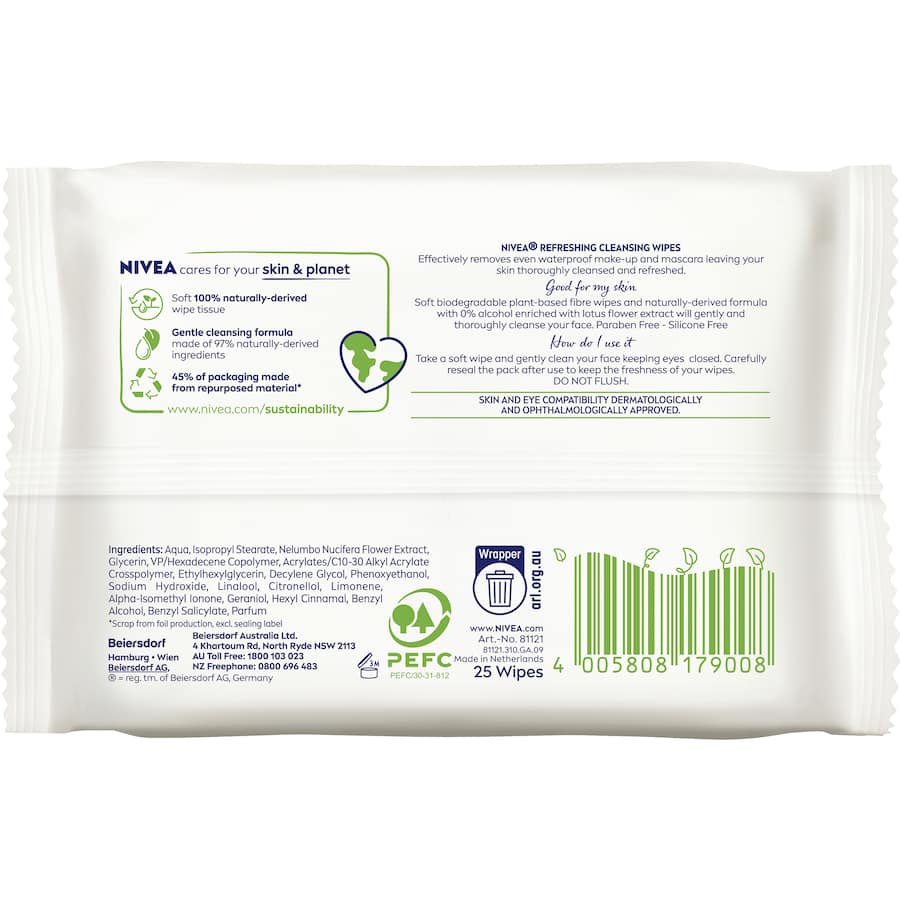 Nivea Visage Facial Wipes Cleansing 25pack